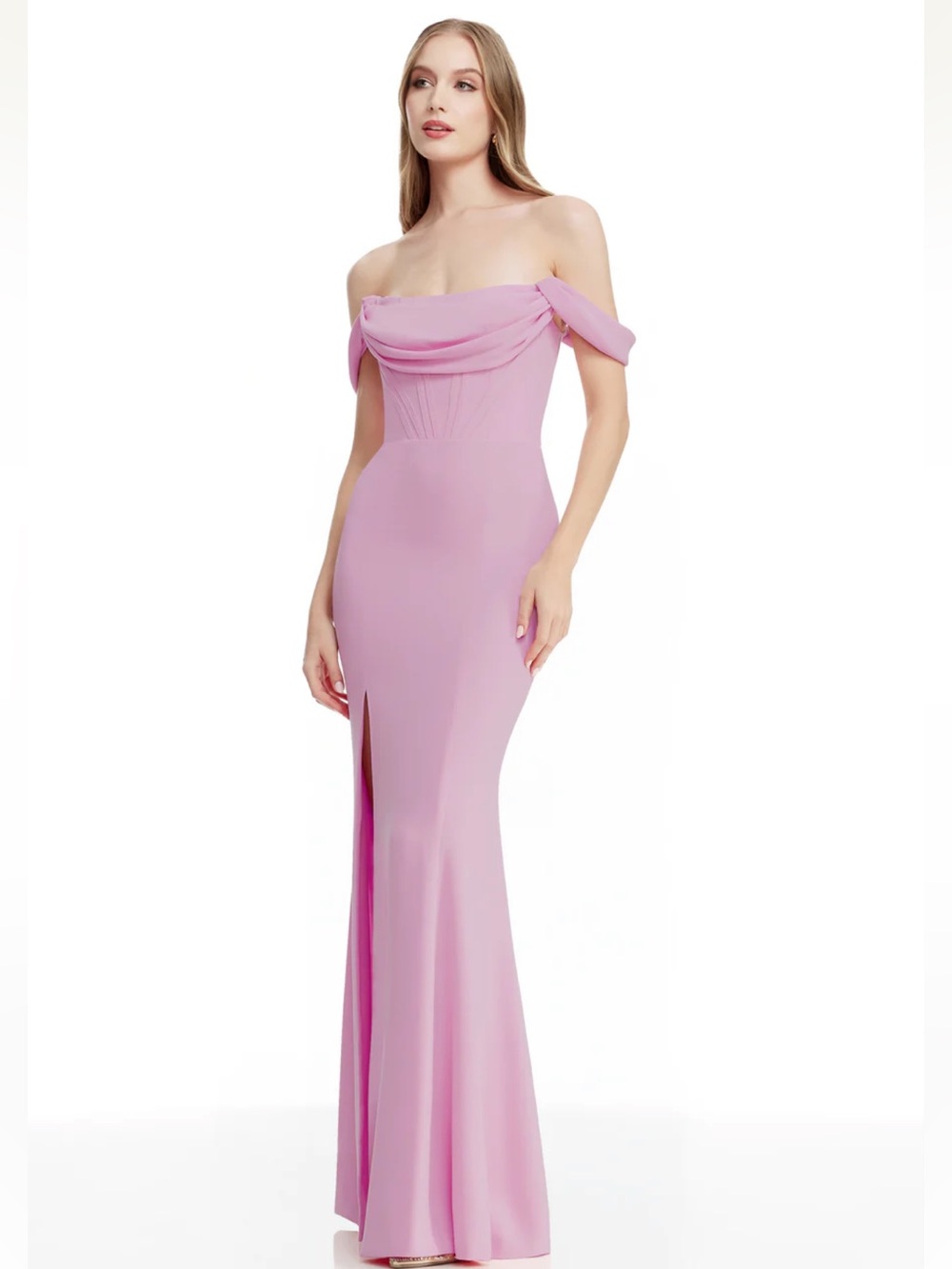 Dress the Population Melania Off-the-Shoulder Dress in Lavender New!